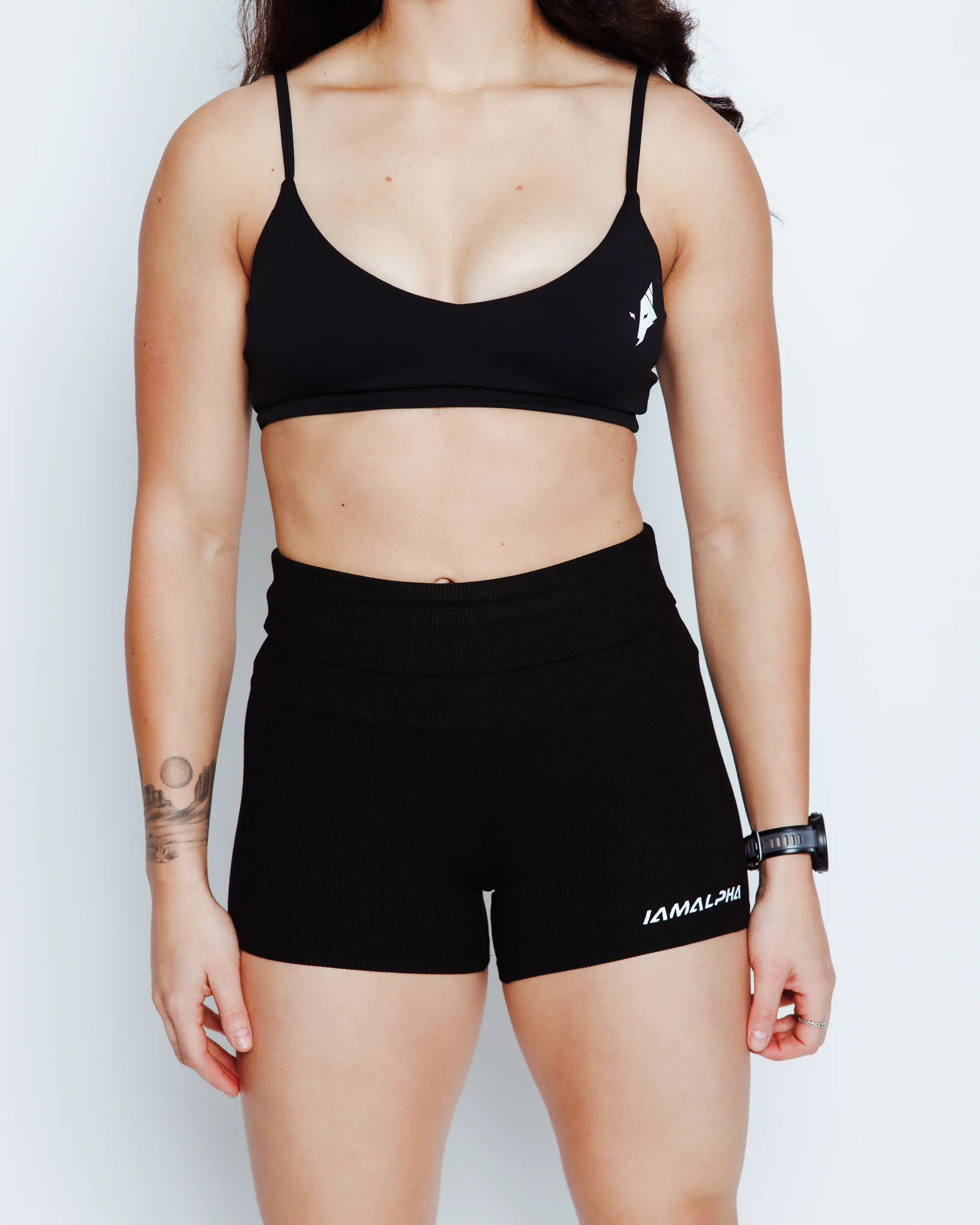 Women's High-Waisted Foldover Biker Shorts-3