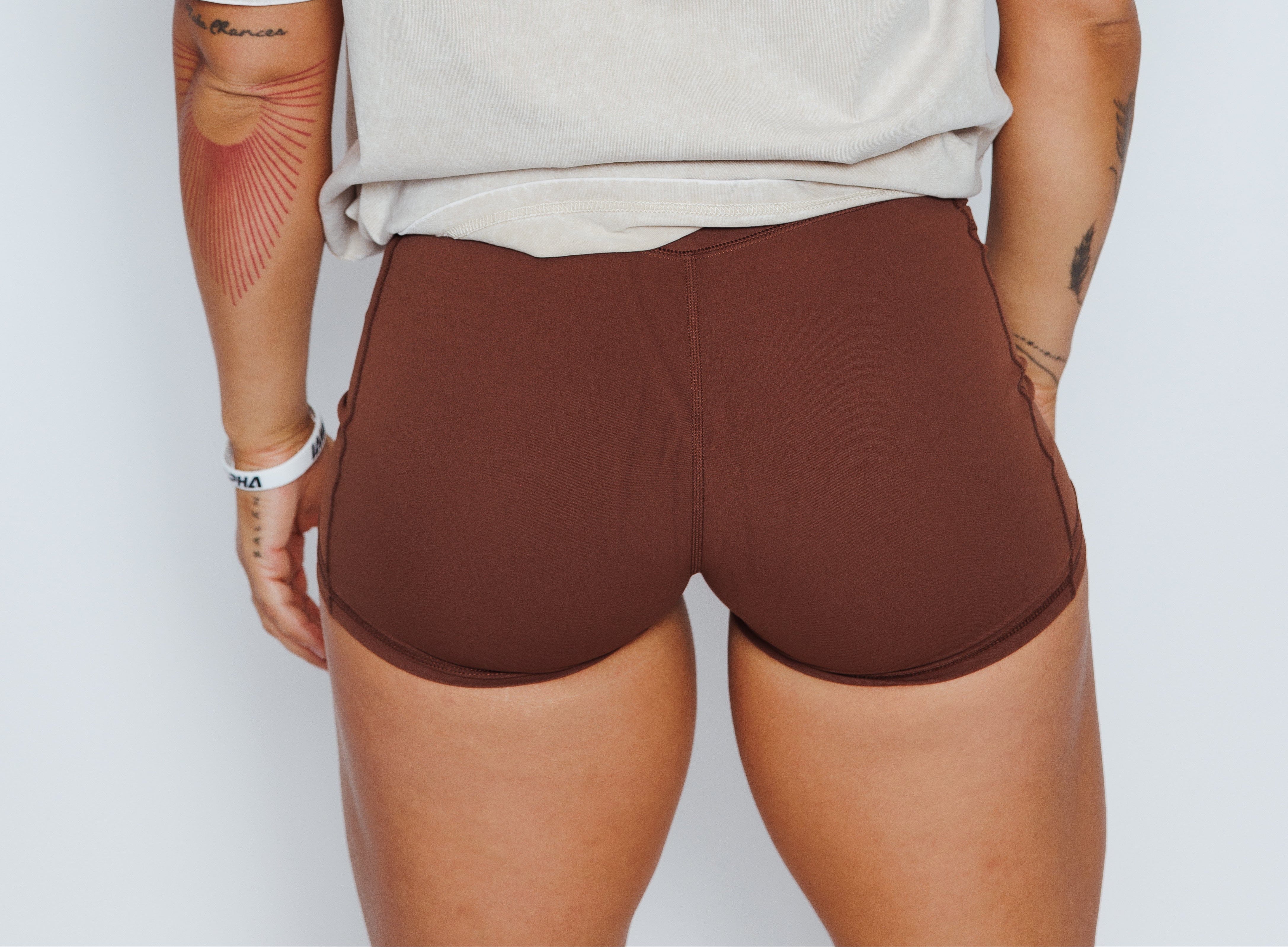 Women’s High-Waisted Squat-Proof Shorts with Pockets-2
