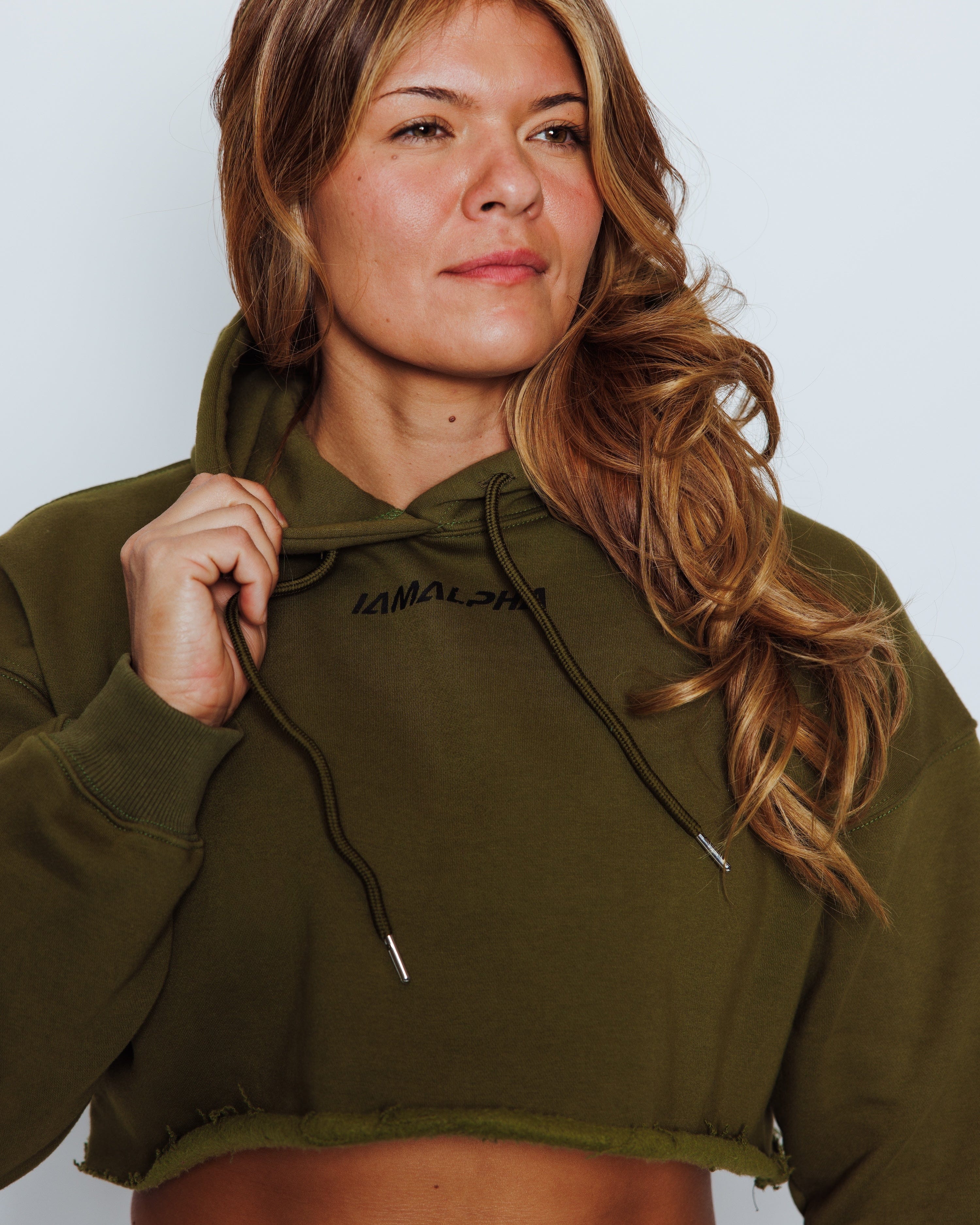 Women’s Relaxed-Fit Crop Hoodie Sweater-5
