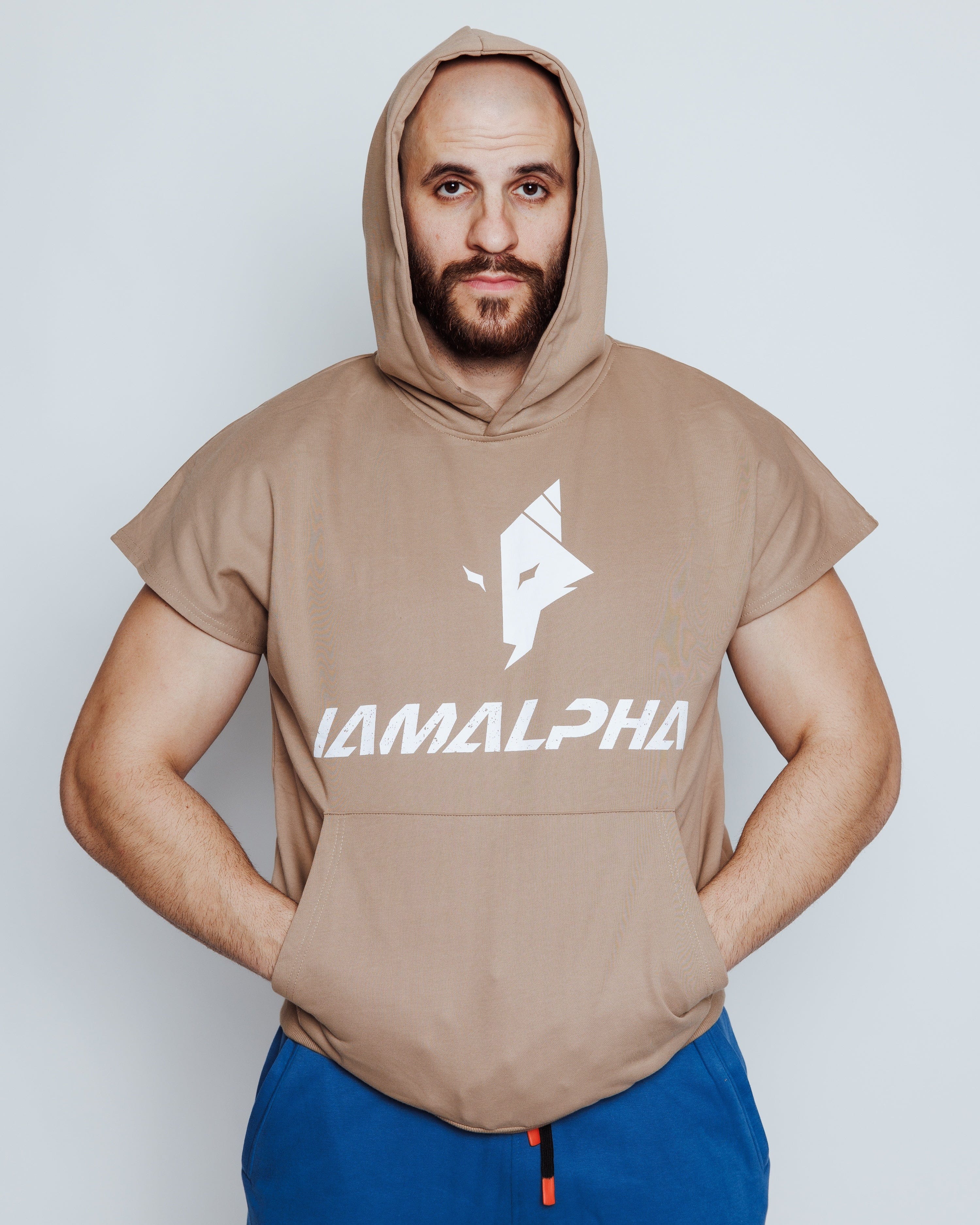 Men's Sleeveless Hoodie Streetwear Pullover-5