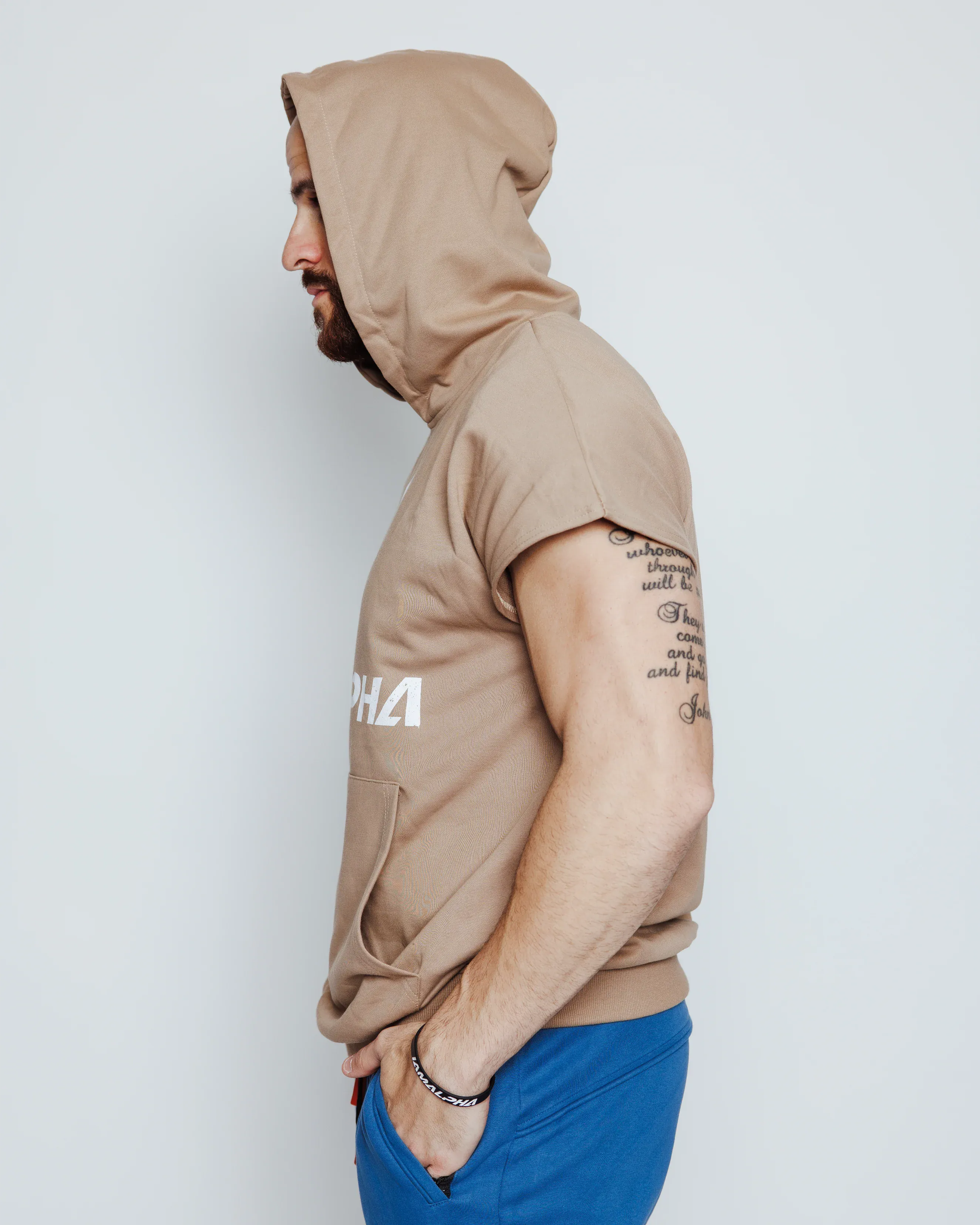 Men's Sleeveless Hoodie Streetwear Pullover-6