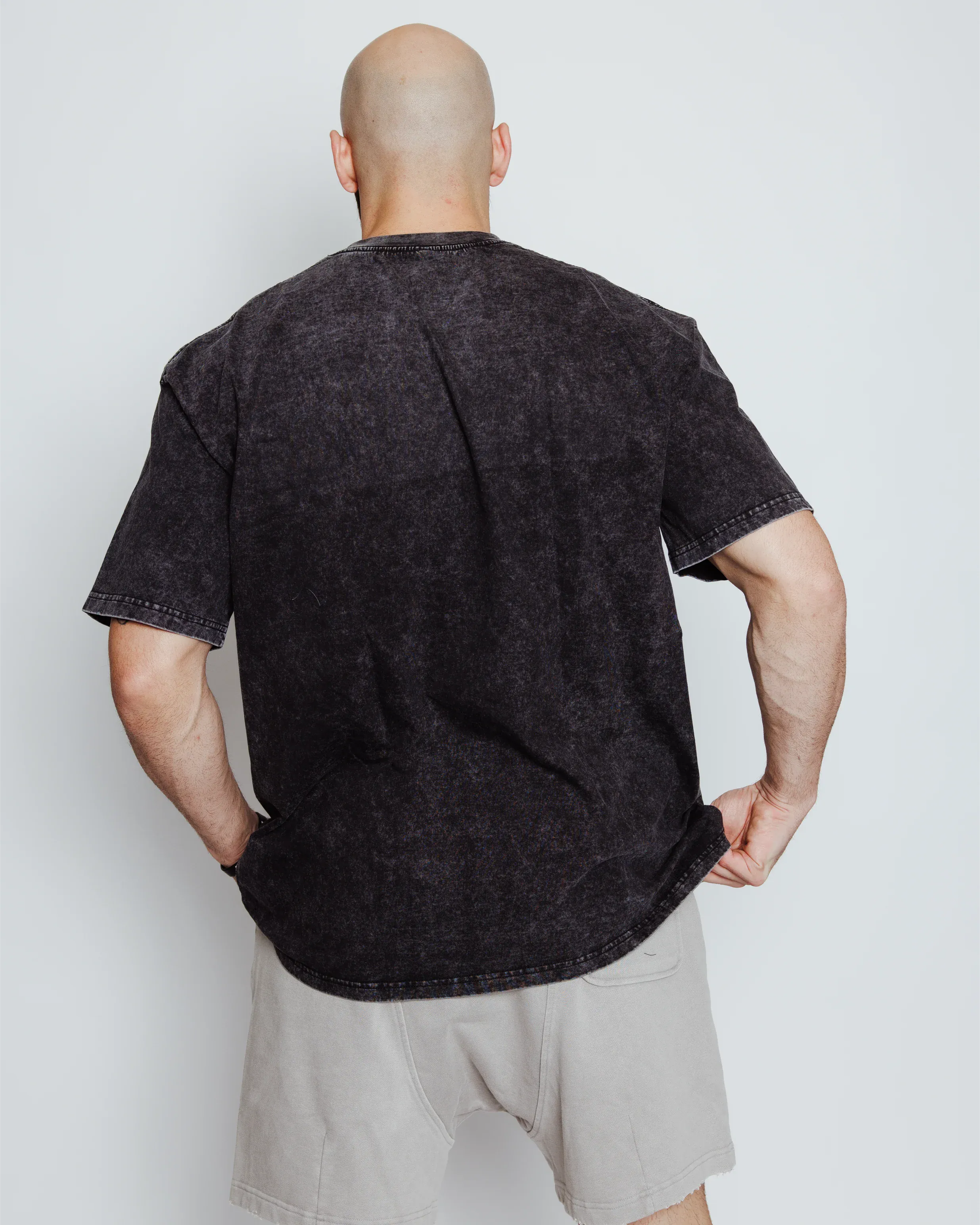 Men's Oversized Acid Wash Vintage Tee-4