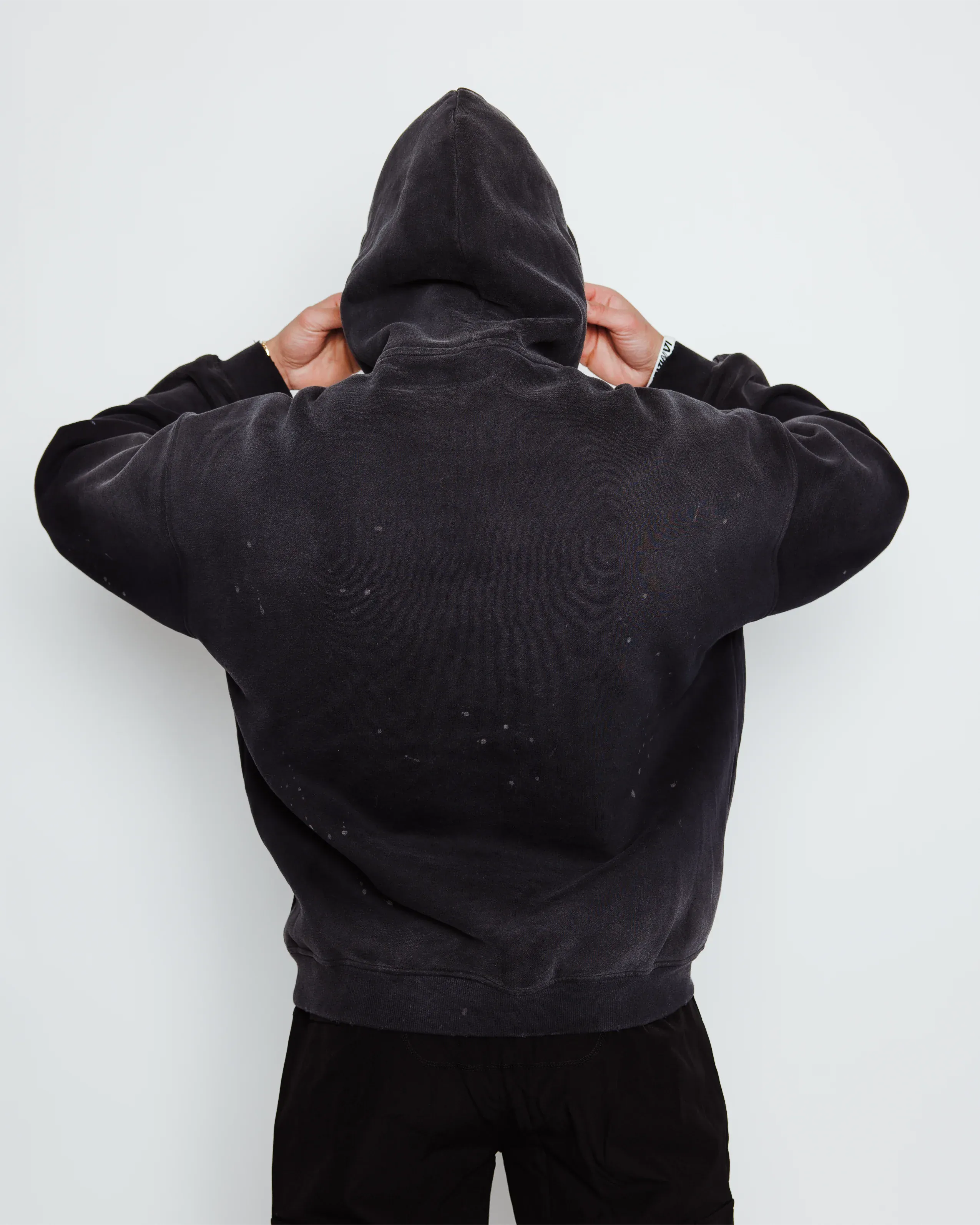 Men's Distressed Washed Hoodie-4