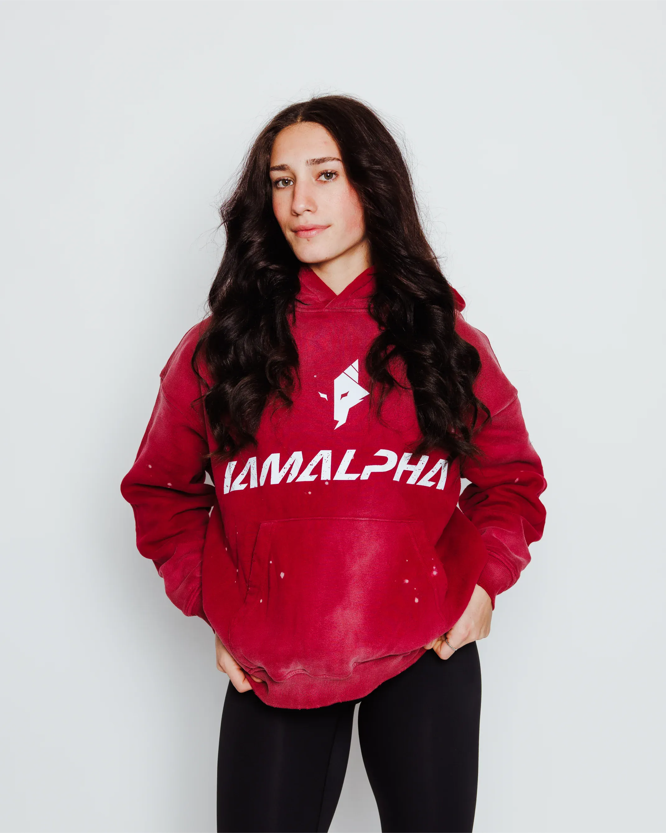 Women's Distressed Washed Hoodie