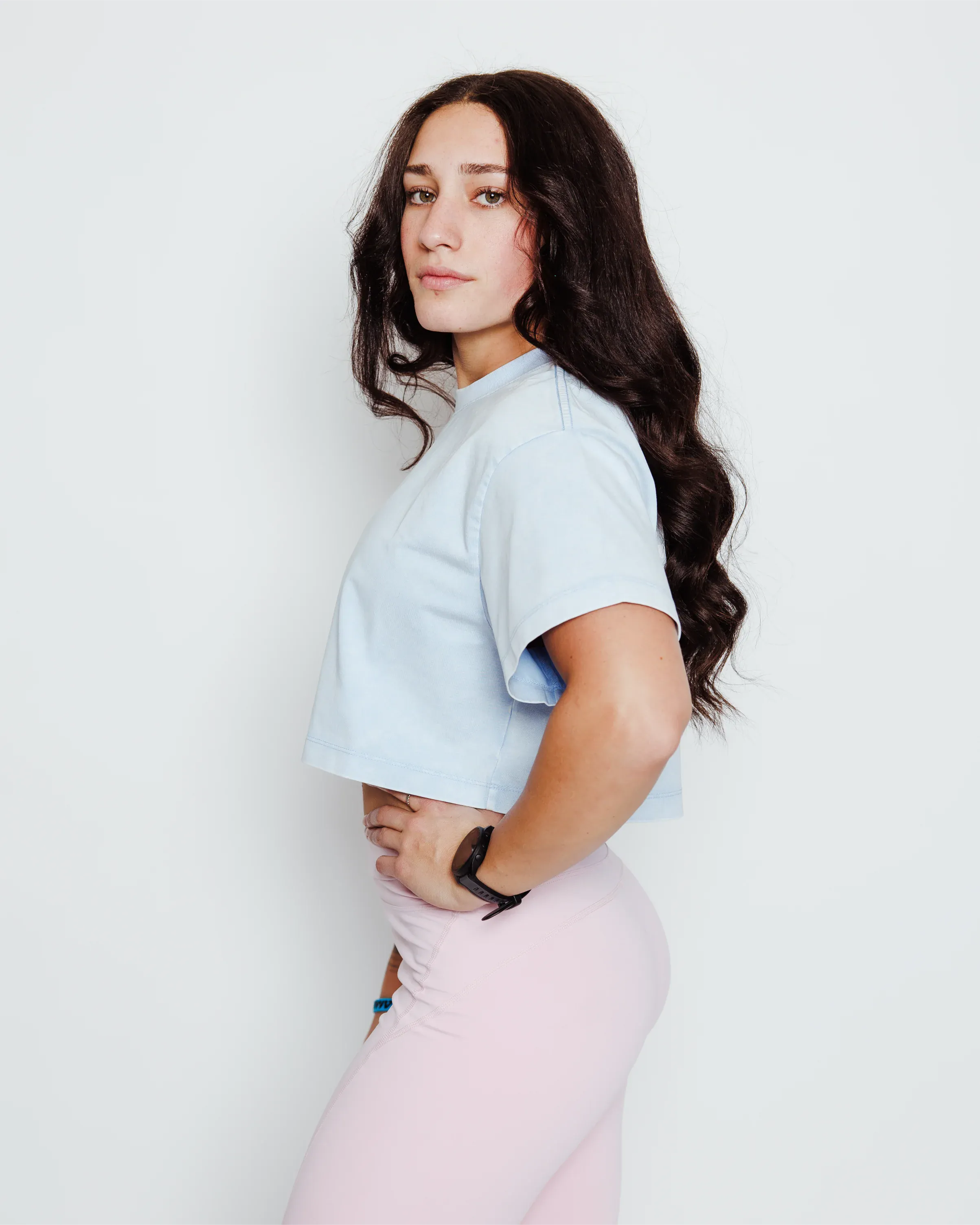 Women's Acid Wash Crop Top Tee