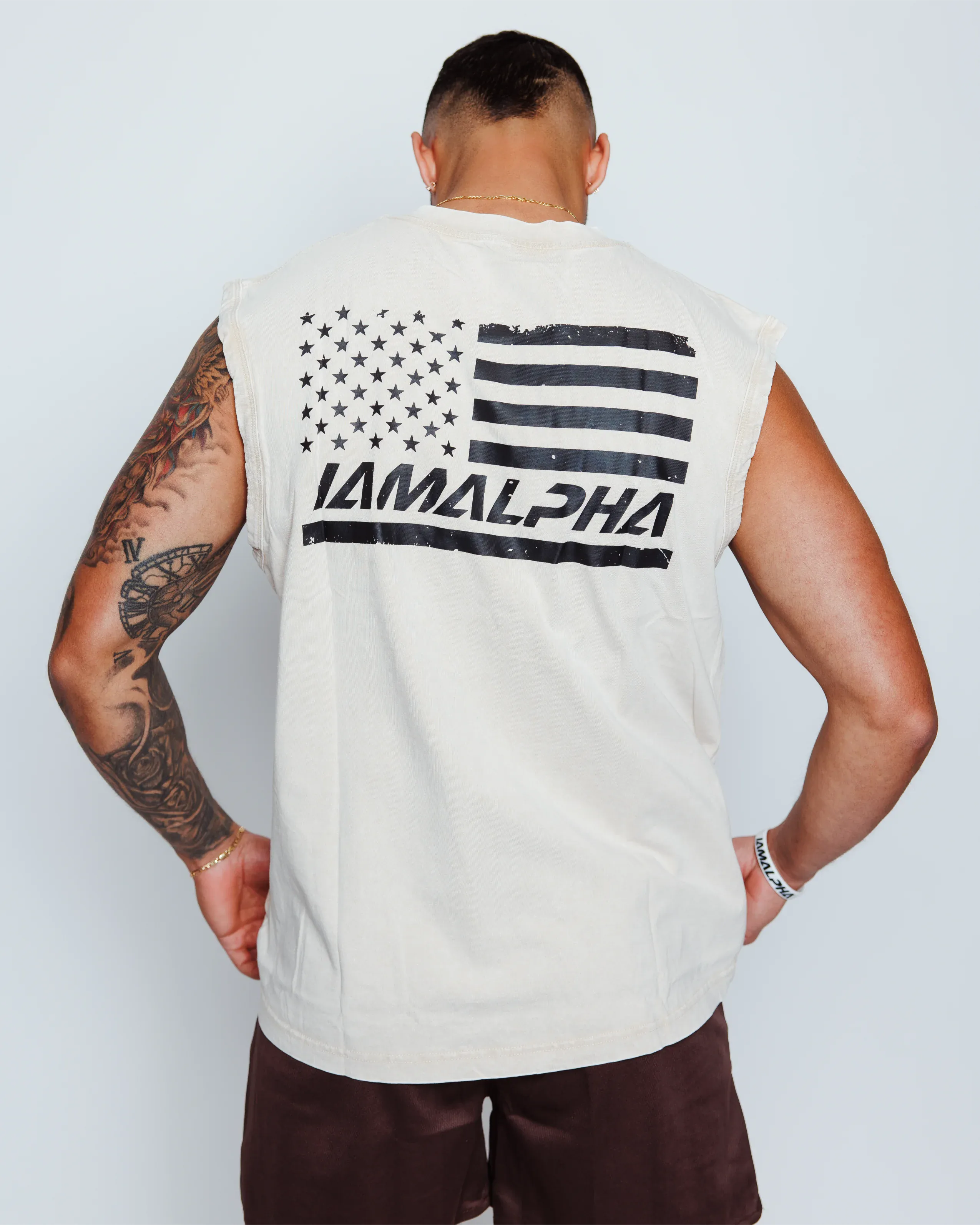 Men's Acid Wash Sleeveless Tee-4