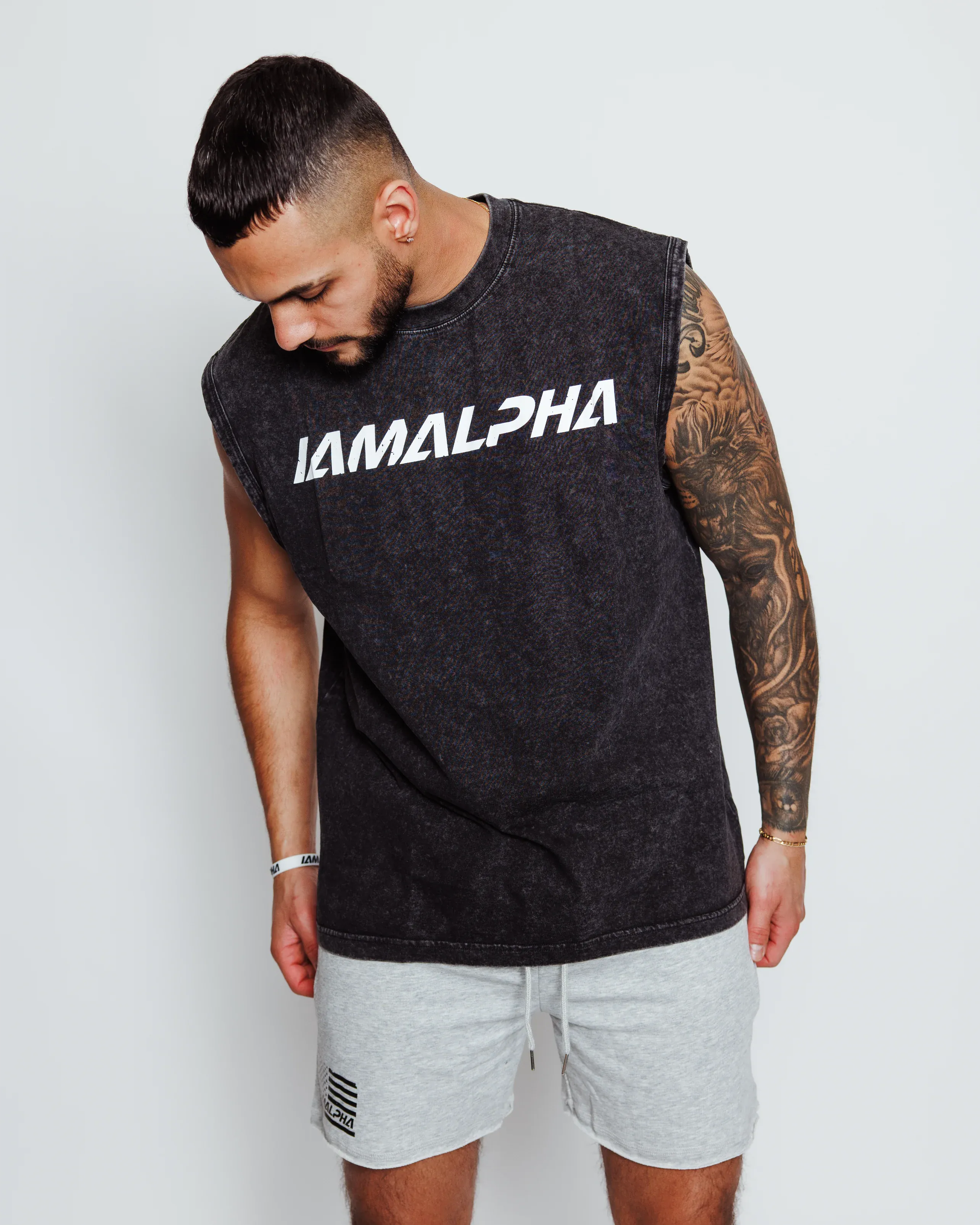 Men's Acid Wash Sleeveless Tee