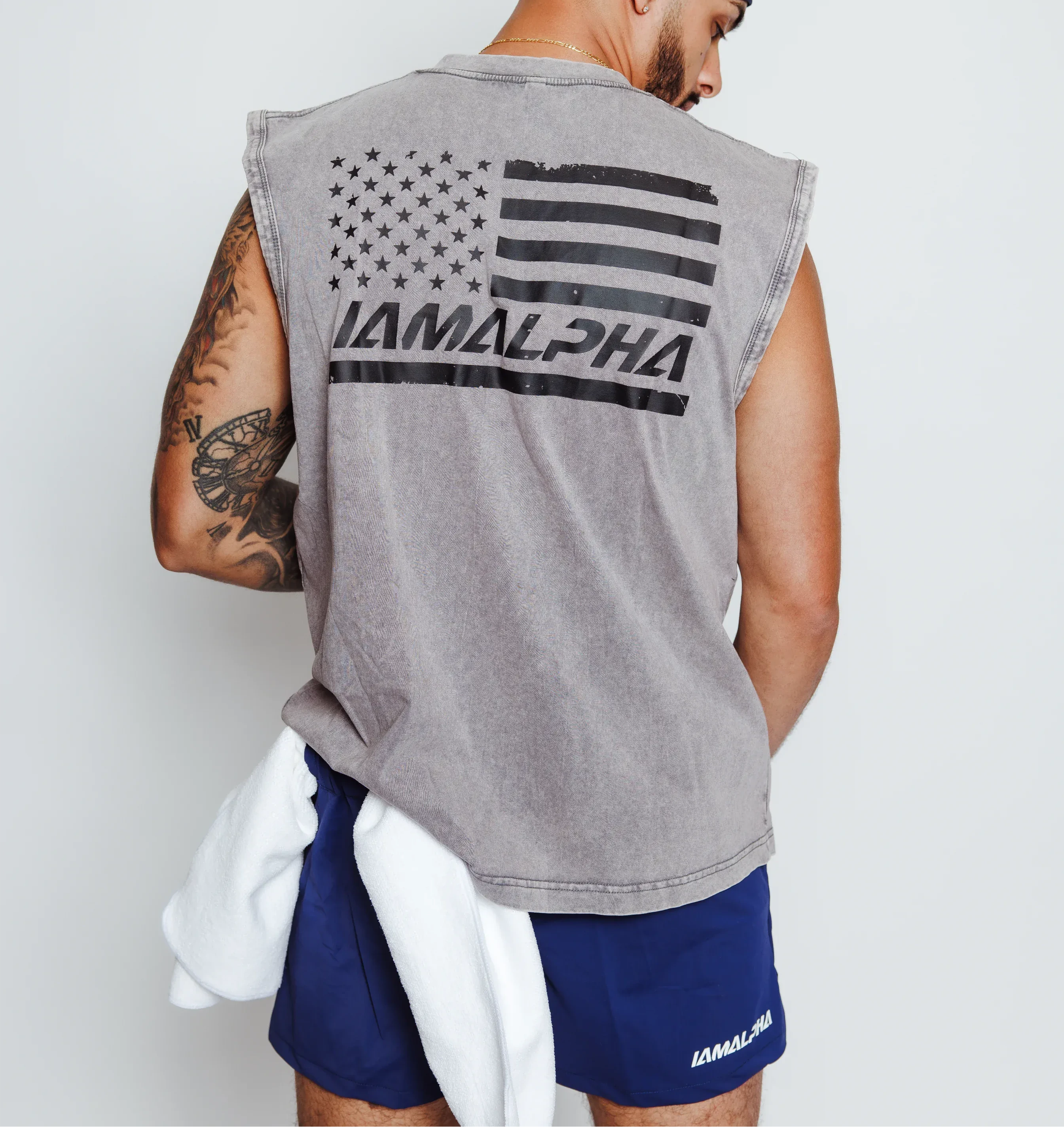 Men's Acid Wash Sleeveless Tee-6