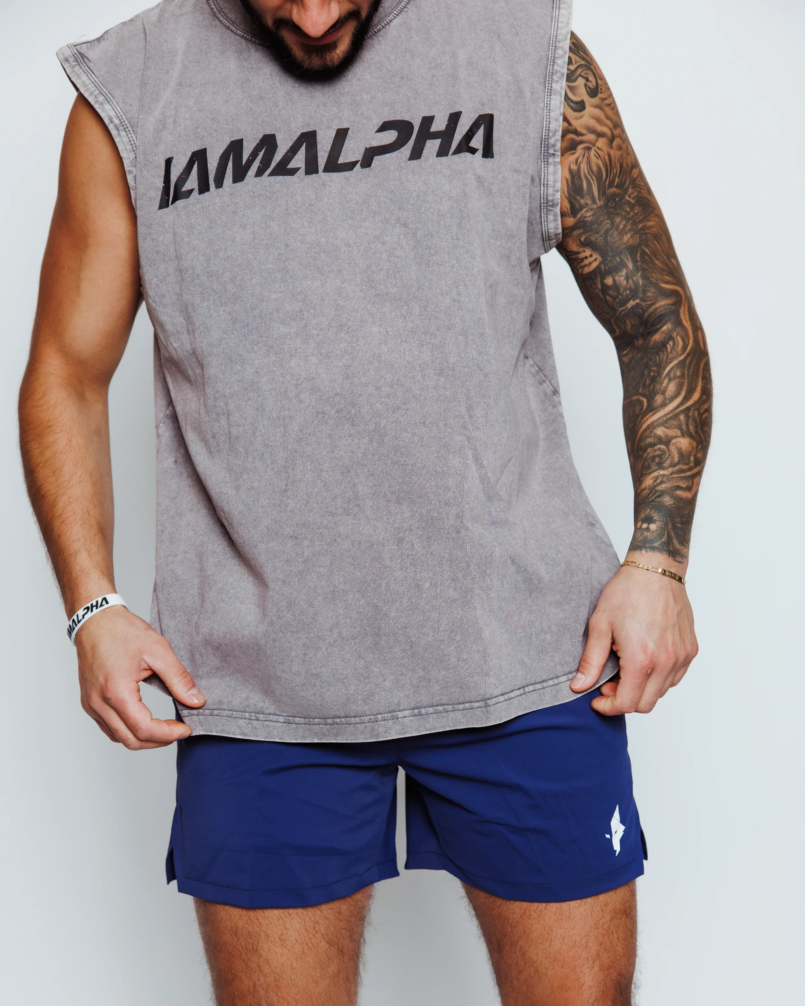 Men's Acid Wash Sleeveless Tee-5