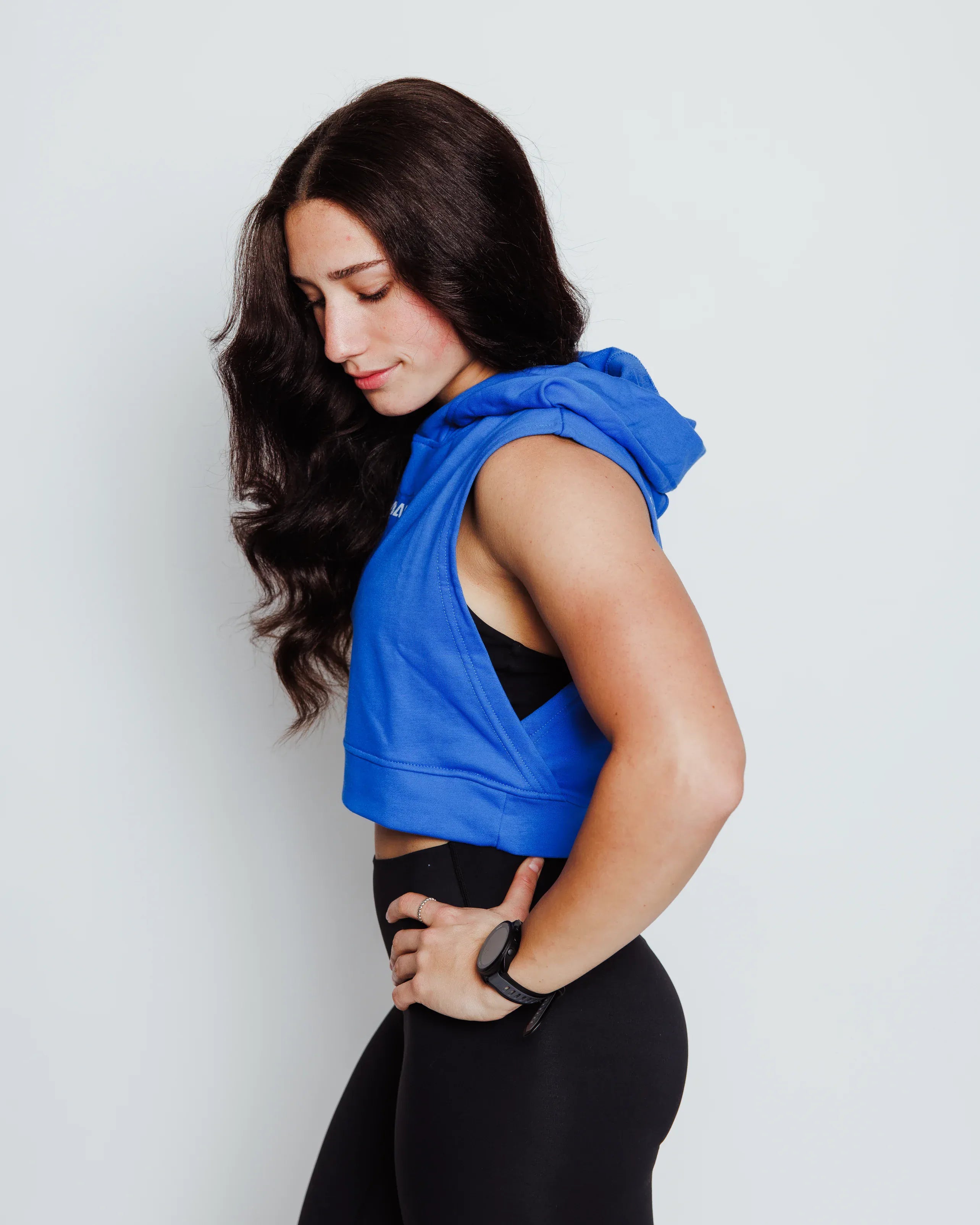 Women's Sleeveless Crop Hoodie-6