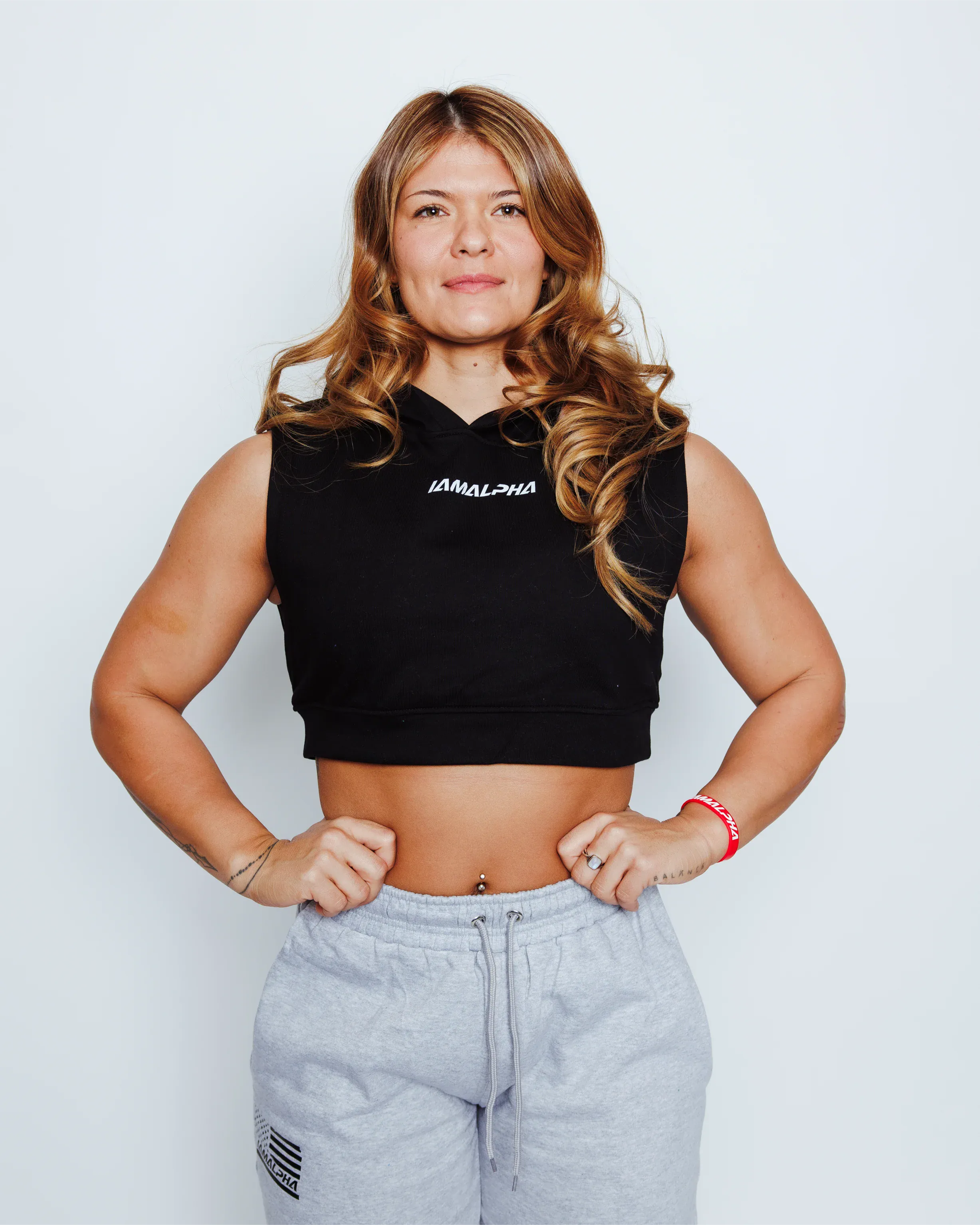 Women's Sleeveless Crop Hoodie-3