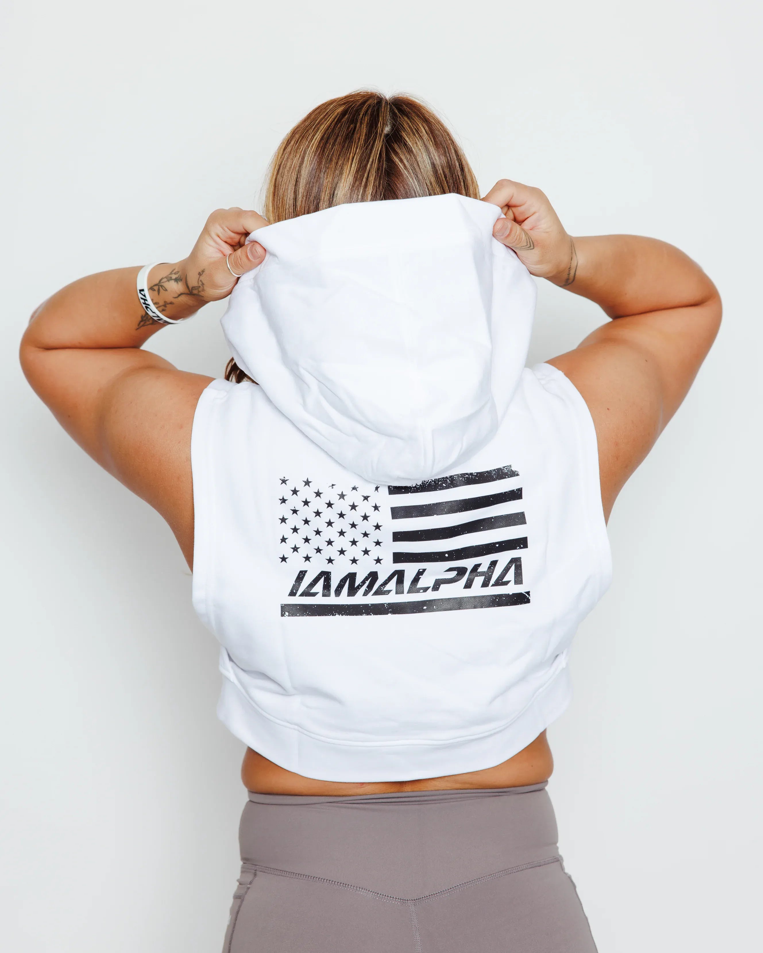 Women's Sleeveless Crop Hoodie