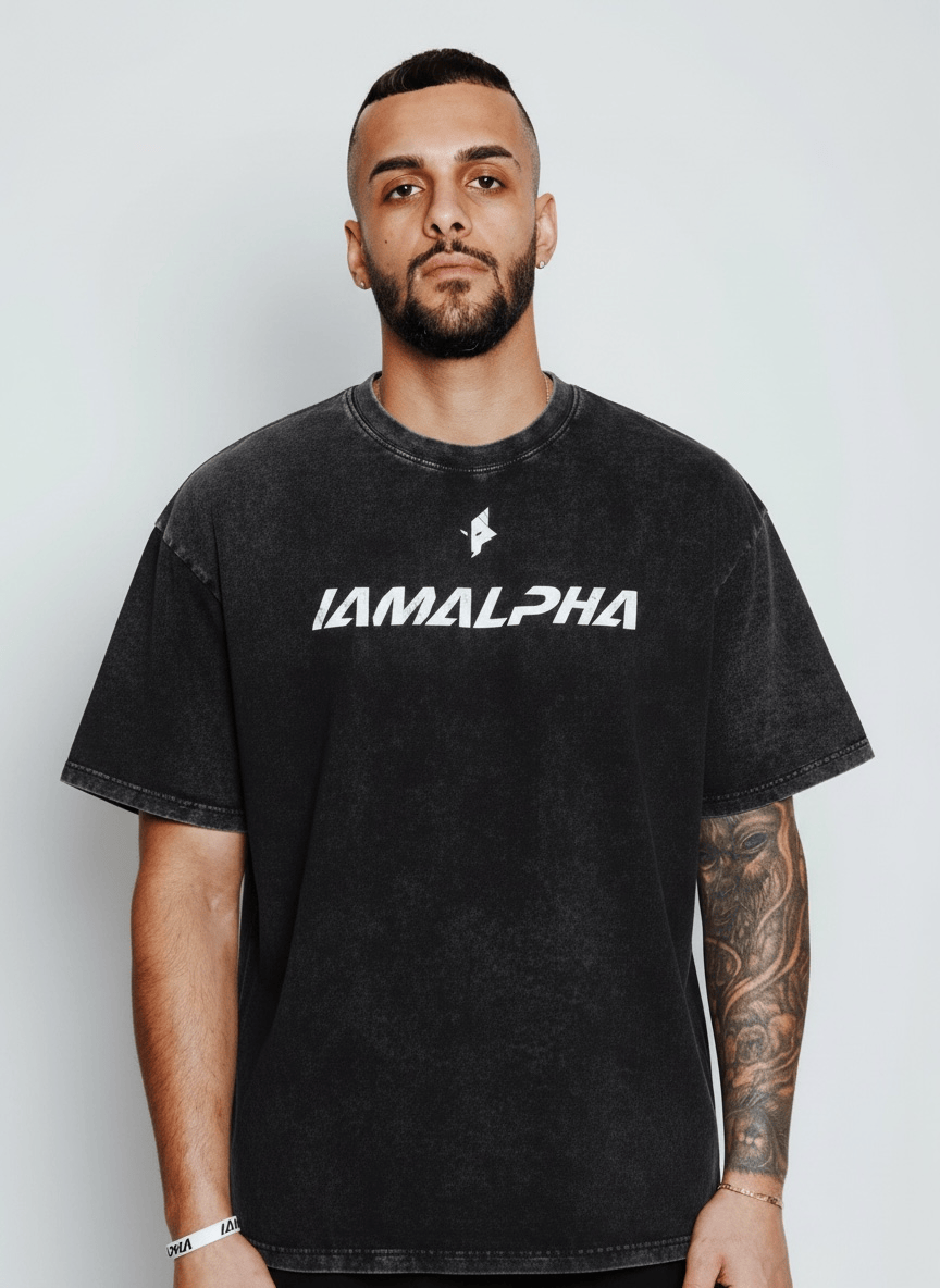 Men's Vintage Oversized Acid-Wash Tee-3