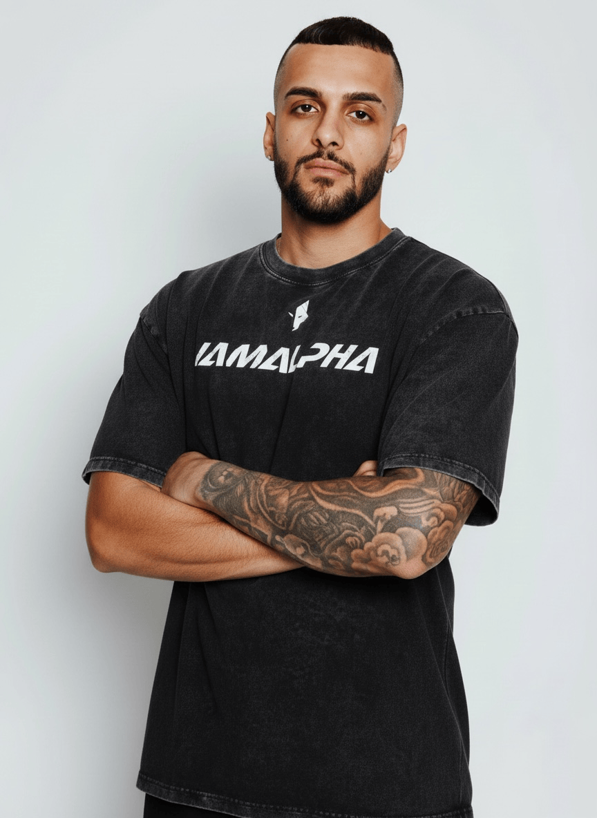 Men's Vintage Oversized Acid-Wash Tee-2