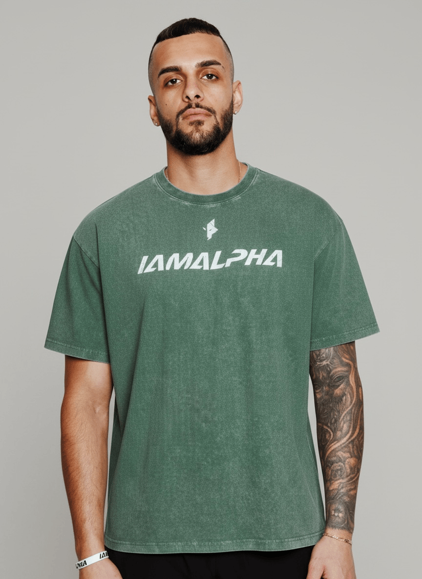 Men's Vintage Oversized Acid-Wash Tee-4