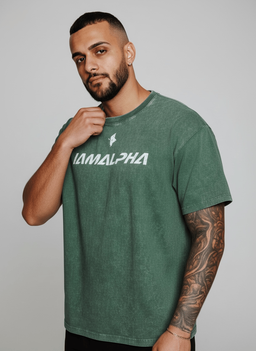 Men's Vintage Oversized Acid-Wash Tee