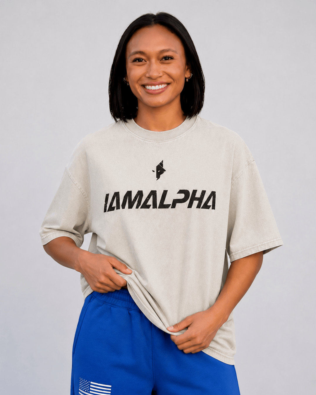 Women’s Vintage Oversized Acid-Wash Tee-4