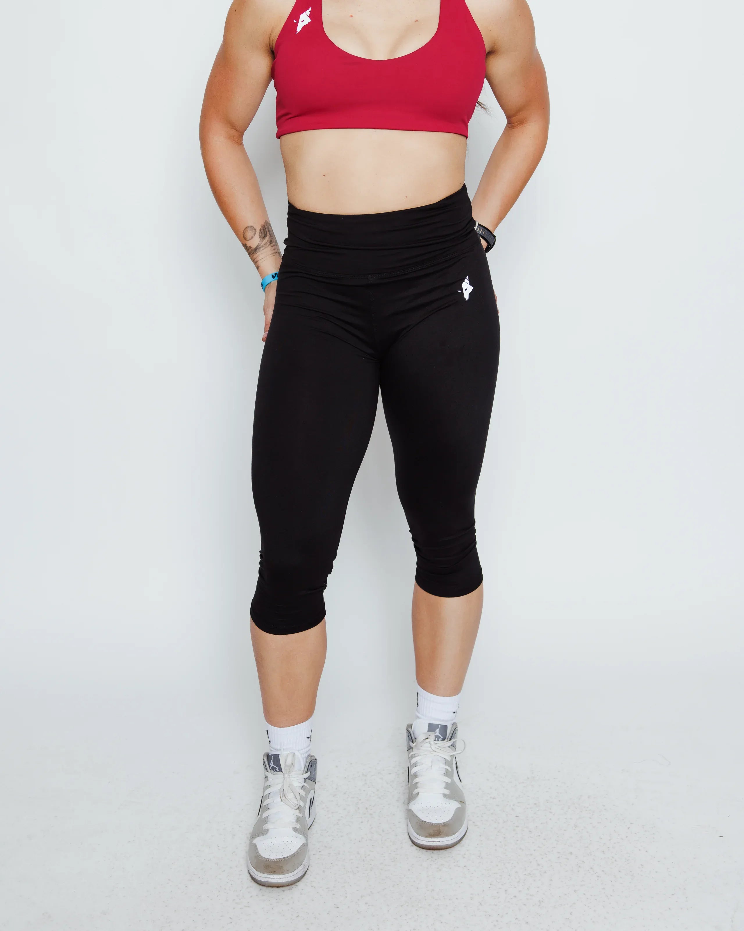 Women's High-Waisted Capri Leggings-5