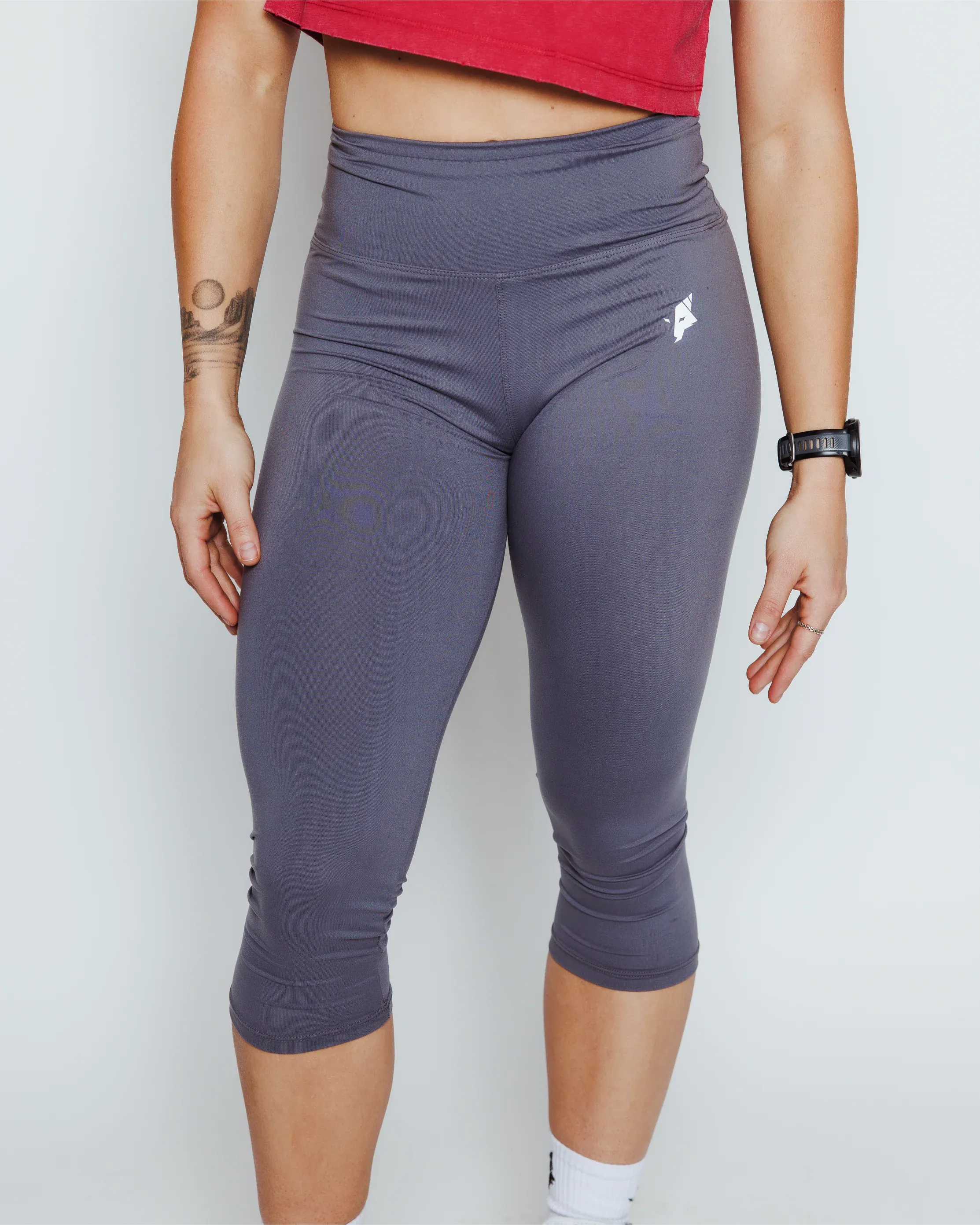 Women's High-Waisted Capri Leggings-3