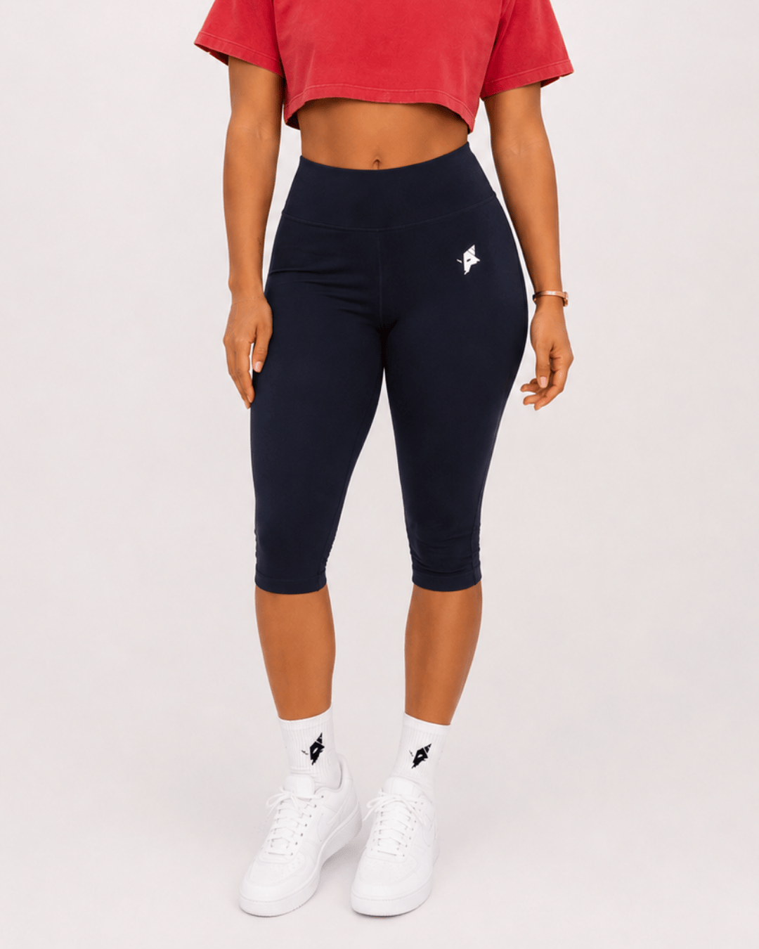 Women's High-Waisted Capri Leggings-2