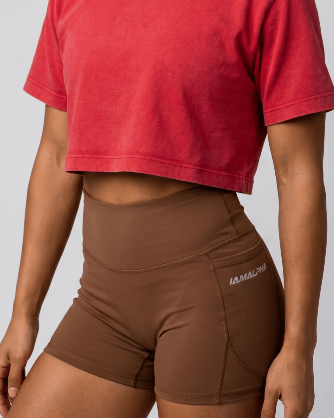 Women’s High-Waisted Squat-Proof Shorts with Pockets