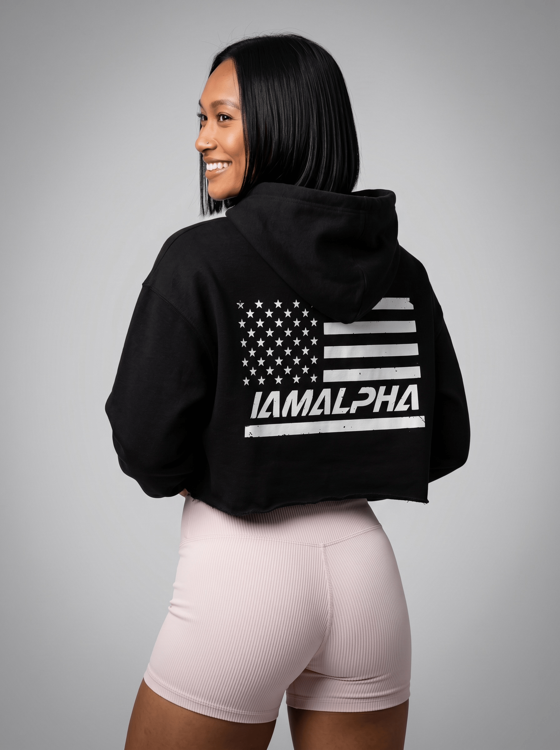 Women’s Relaxed-Fit Crop Hoodie Sweater-2