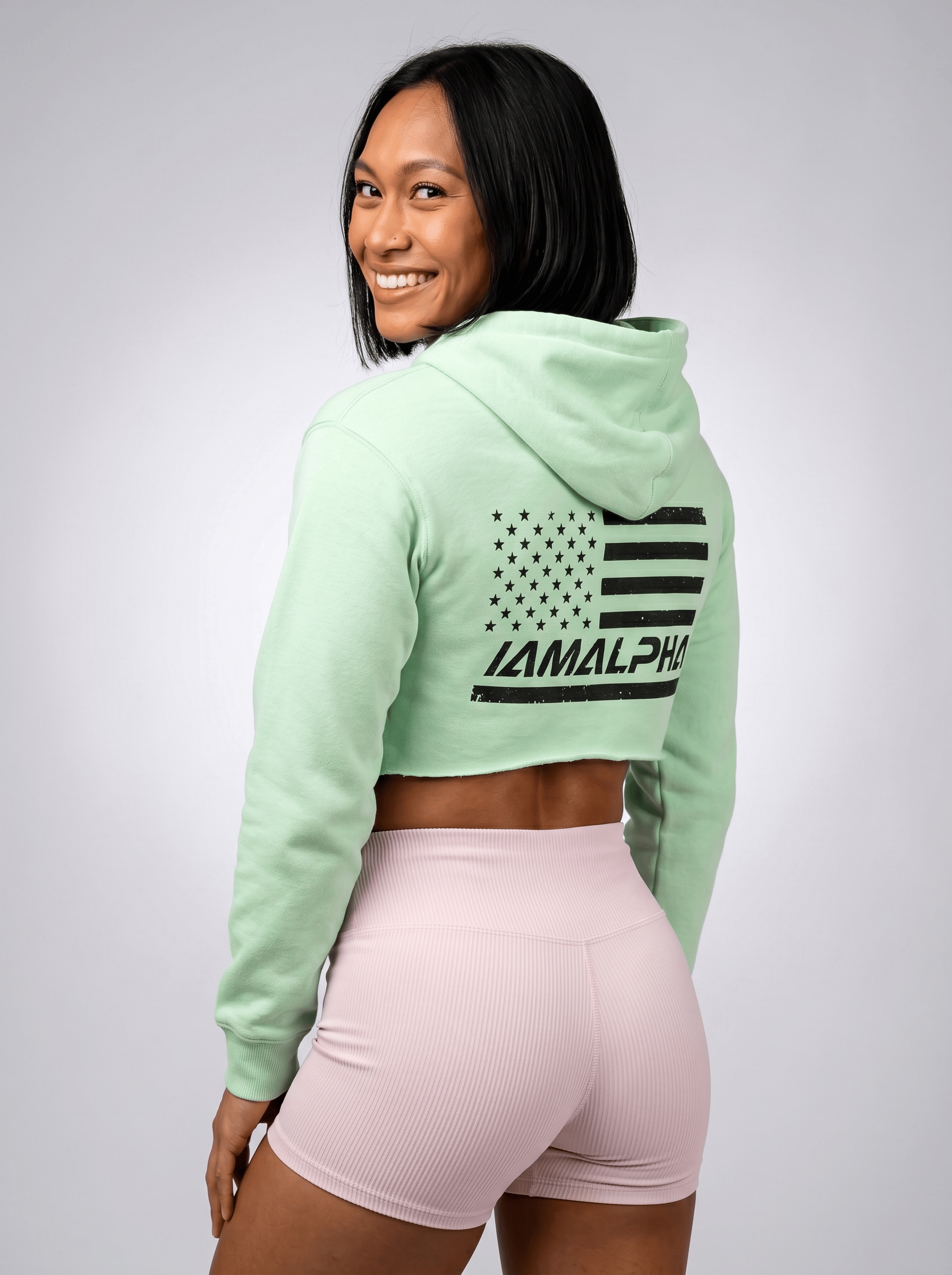 Women’s Relaxed-Fit Crop Hoodie Sweater-7