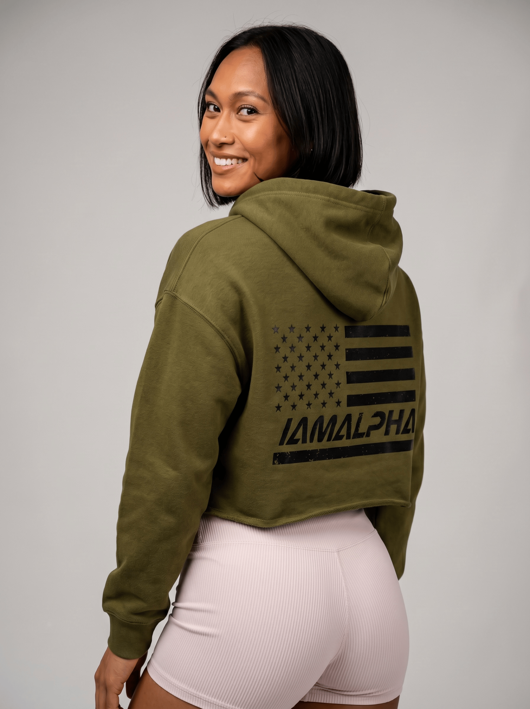 Women’s Relaxed-Fit Crop Hoodie Sweater-4