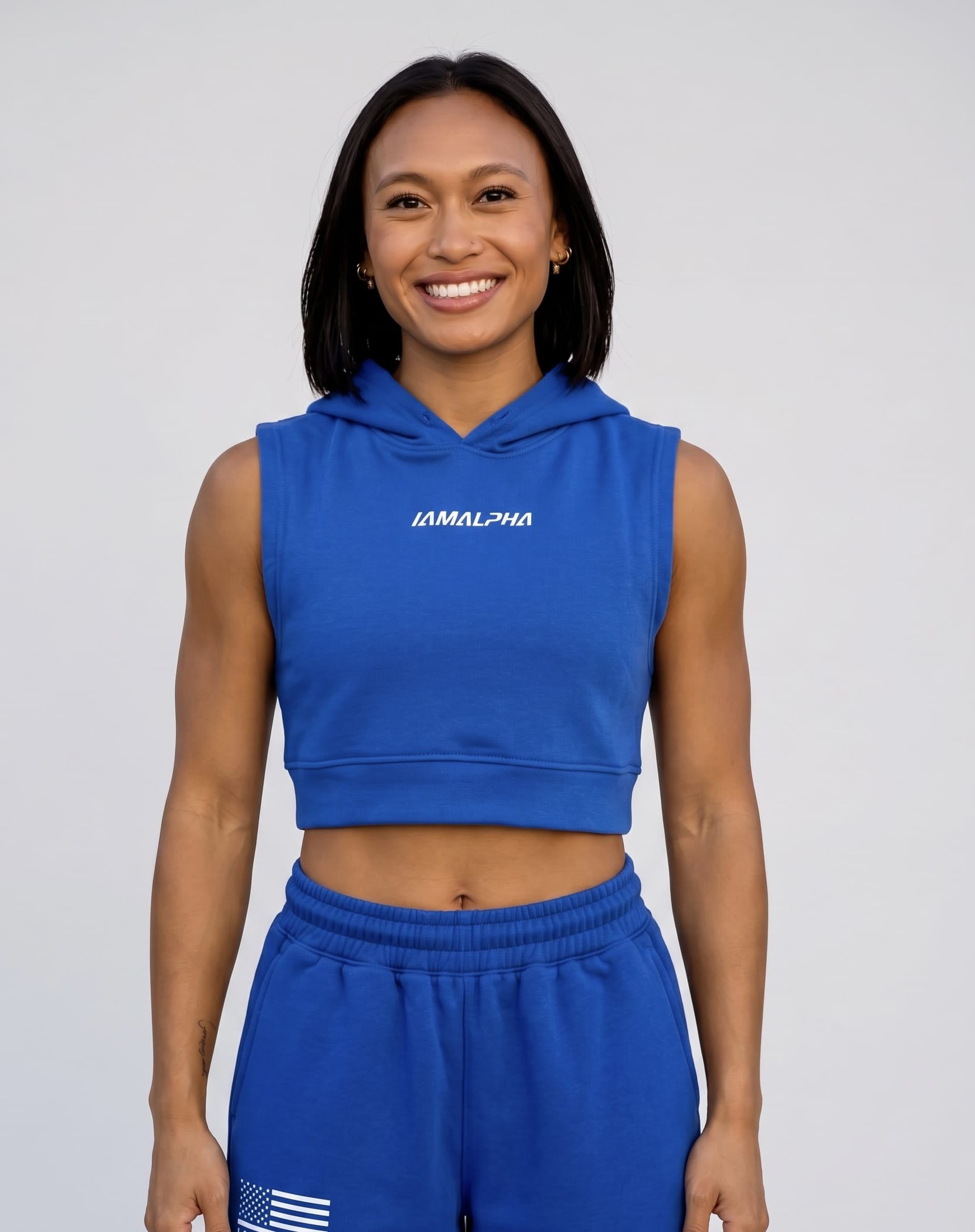 Women’s Relaxed-Fit Sleeveless Crop Hoodie-5