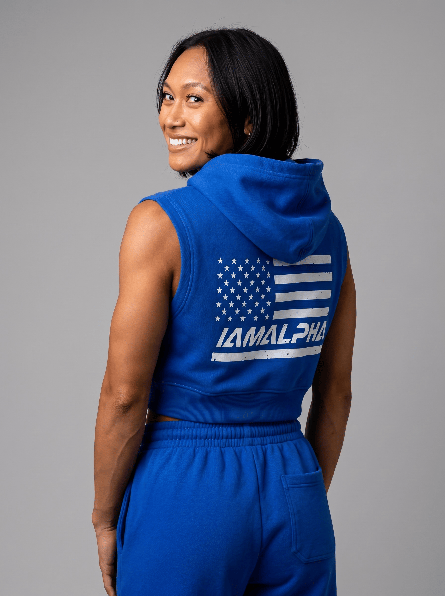 Women’s Relaxed-Fit Sleeveless Crop Hoodie-6