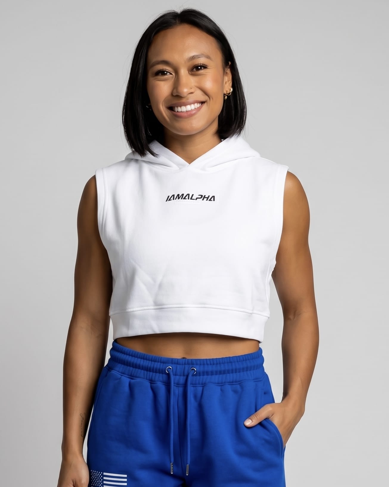 Women’s Relaxed-Fit Sleeveless Crop Hoodie