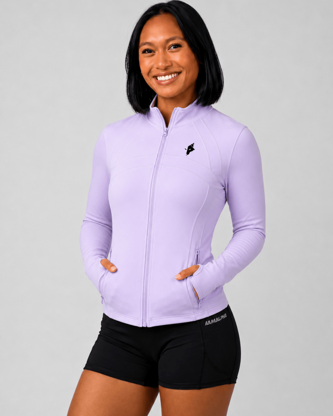 Women’s Sleek Zip-Up Jacket with Pockets-3